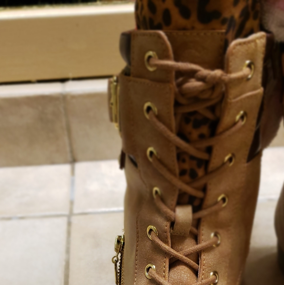 Guess cheetah print boots